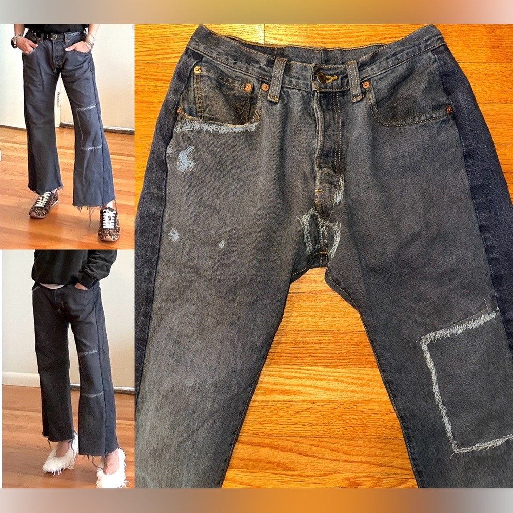 One-of-a-kind BSides Reworked Slouch Vintage Indigo, size 25 (see measurements)